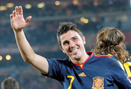 David Villa celebra su tanto. | EFE.