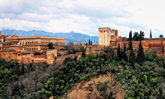 Imagen panorámica de La Alhambra, en Granada