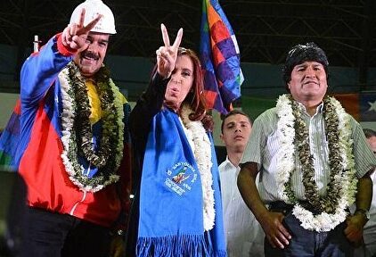 Nicolás Maduro, Cristina Fernández de Kirchner y Evo Morales en una foto de 2013 | EFE