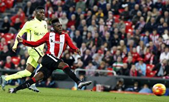Williams en pleno gol con el Athletic. | EFE
