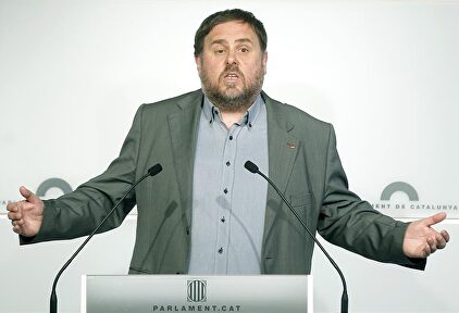 Junqueras, en una comparecencia en el parlamento catalán | EFE