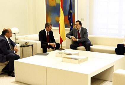 Rajoy y Cospedal reciben a los líderes de Coalición Canarias en Moncloa.