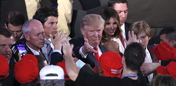 Donald Trump, durante la noche electoral en la sede republicana | EFE