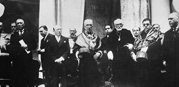 Miguel de Unamuno, en la Universidad de Salamanca. | Cordon Press