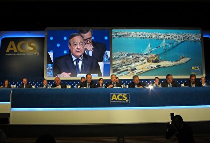 Florentino Pérez, presidente de ACS, en la Junta de Accionistas | Europa Press