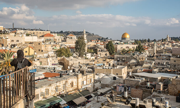 La Ciudad Vieja vista desde lo alto de la muralla, junto a la Puerta de Damasco | C.Jordá