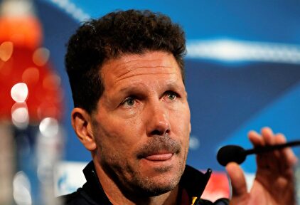 Diego Simeone, en rueda de prensa en el King Power Stadium. | Cordon Press