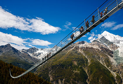 El puente colgante más largo del mundo está en los Alpes