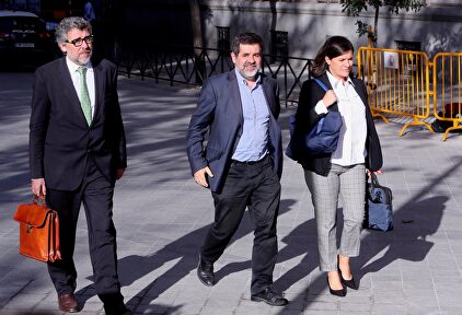 Jordi Sánchez a su llegada a la Audiencia | EFE