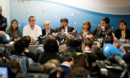 Carles Puigdemont y los exconsejeros catalanes en Bélgica | EFE
