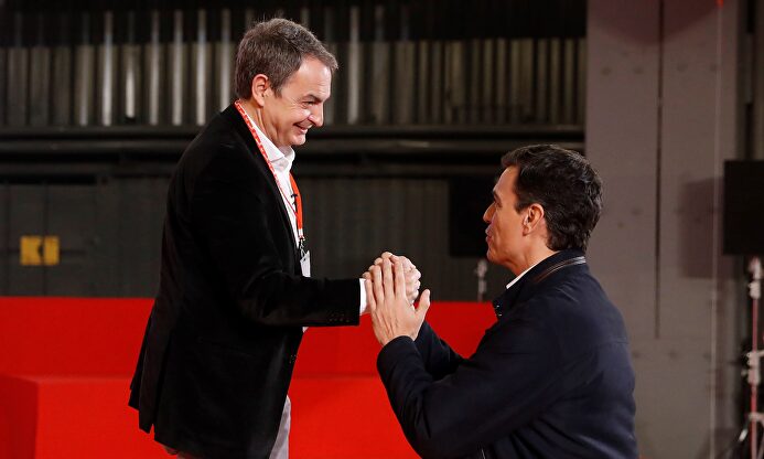 José Luis Rodríguez Zapatero y Pedro Sánchez | EFE