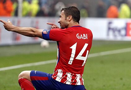 Gabi celebra su gol al Marsella en la final de Lyon de 2017. | EFE