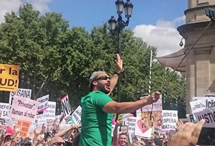 Spiriman en una manifestación. | LD