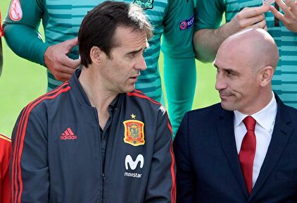 Luis Rubiales, junto a Julen Lopetegui. | Archivo
