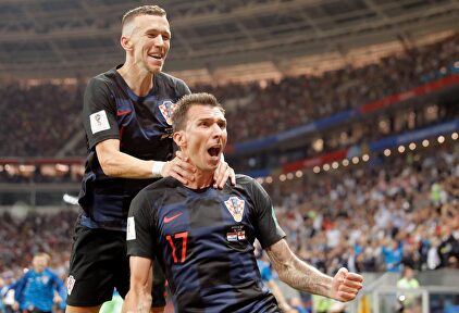 Mario Mandzukic celebra un gol con la selección croata. | EFE