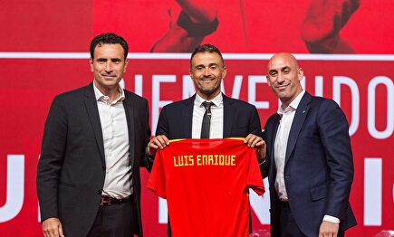 Luis Enrique, durante su presentación como seleccionador español hace un año y medio | EFE