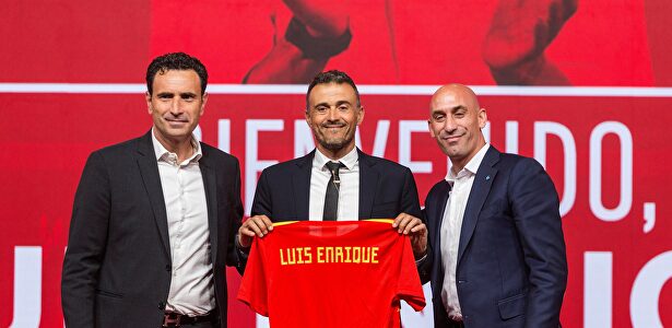 Luis Enrique, durante su presentación como seleccionador español hace un año y medio | EFE