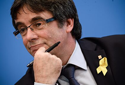 El expresidente fugado,Carles Puigdemont en una rueda de prensa en Berlín | EFE