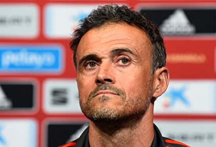 Luis Enrique, en rueda de prensa con la selección española. | EFE