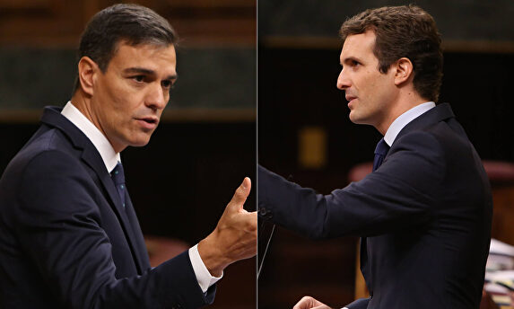 Pedro Sánchez y Pablo Casado. |  Cordon Press