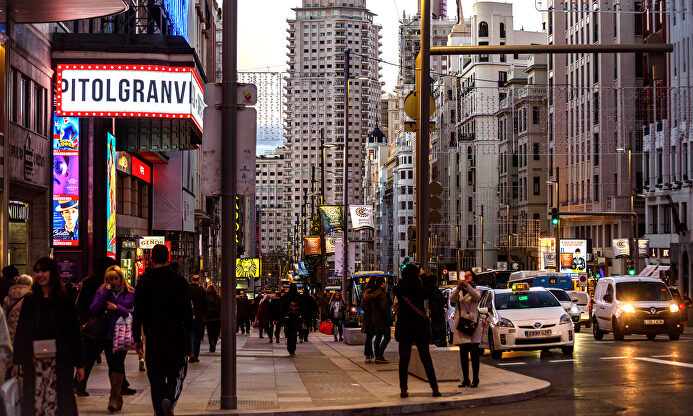 Gran VÃa madrileña, una de las calles más comerciales del paÃs |  David Alonso Rincón