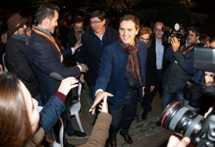 Albert Rivera, este jueves en Granada. | EFE