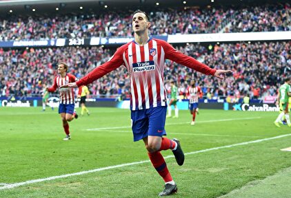 Nikola Kalinic celebra un gol con el Atlético de Madrid. | Archivo