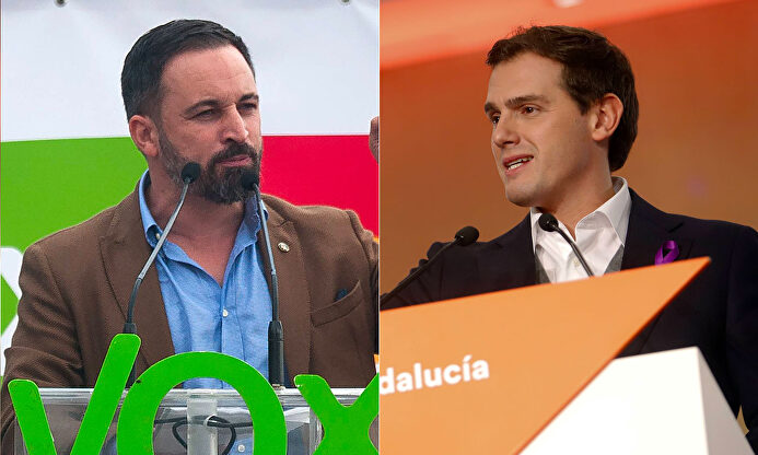 Albert Rivera y Santiago Abascal |  Cordon Press