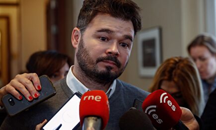 El diputado de ERC, Gabriel Rufián, en el Congreso | EFE