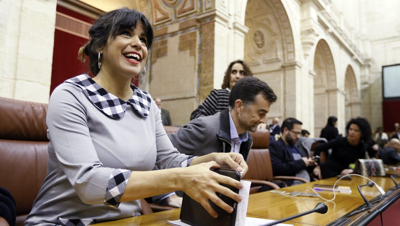 Teresa Rodríguez en el Parlamento andaluz | EFE