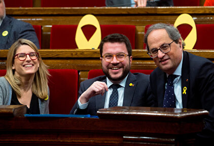 Artadi, Aragonés y Torra en el Parlamento catalán | EFE