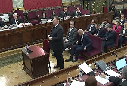 Junqueras y otros procesados en el Supremo. | YouTube