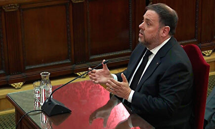 Junqueras declarando en el Supremo. | EFE