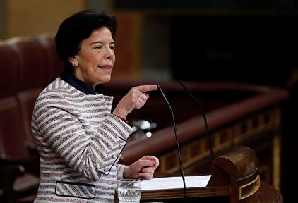 Isabel Celaá este miércoles en el Congreso. | EFE