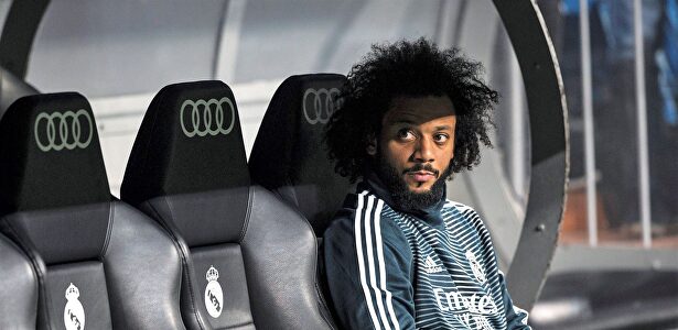Marcelo, en el banquillo de los suplentes del Real Madrid. | EFE