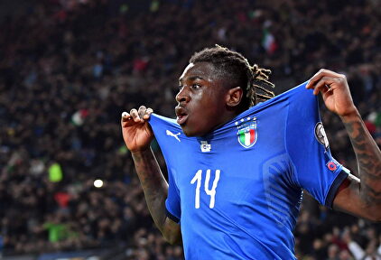 Moise Kean, tras anotar el gol de Italia. | EFE