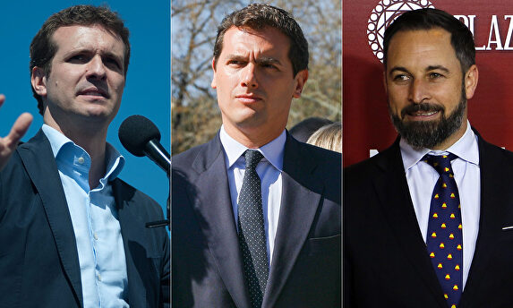 Casado, Rivera y Abascal, en imágenes de archivo |  LD