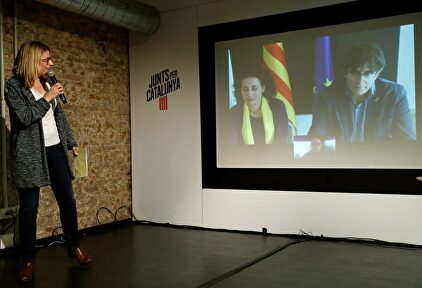 Puigdemont en videoconferencia desde Waterloo | EFE