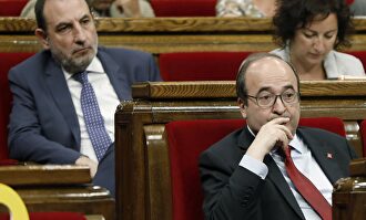 Miquel Iceta en el Parlamento catalán | EFE