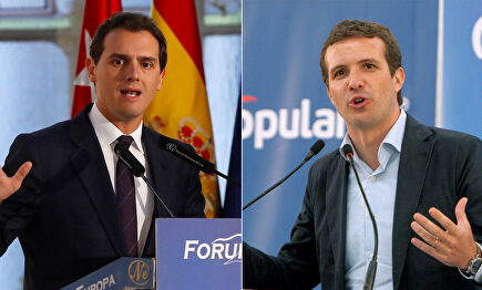 Albert Rivera y Pablo Casado. | EFE