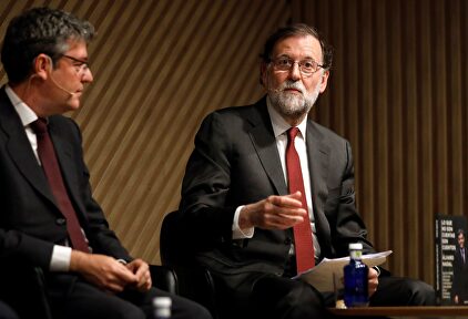 Mariano Rajoy en un acto con Nadal. | EFE