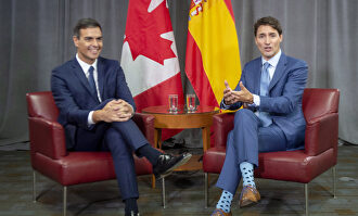 Pedro Sánchez y Justin Trudeau muestran sus calcetines | Gtres