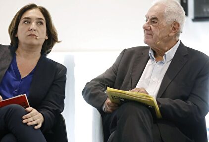 Ada Colau y Ernest Maragall durante un debate electoral. | EFE