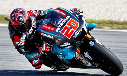 Fabio Quartararo rueda con su Yamaha en Assen. | EFE