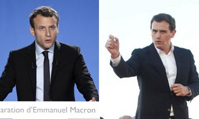 Enmanuel Macron y Albert Rivera. | EFE