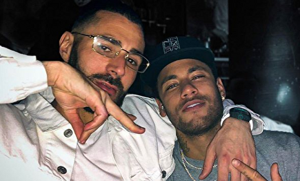 Benzema y Neymar posan juntos en una fotografía. | Instagram