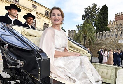 La soprano Ainhoa Arteta, el día de su boda. | Cordon Press
