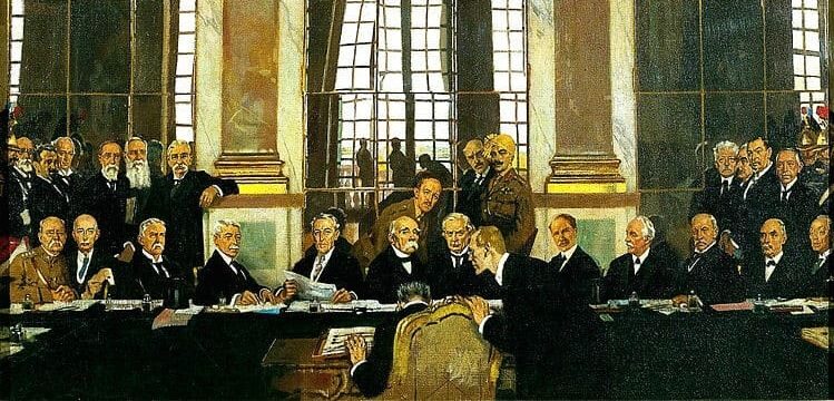 Firma del Tratado de Versalles en la Galería de los Espejos | Wikipedia