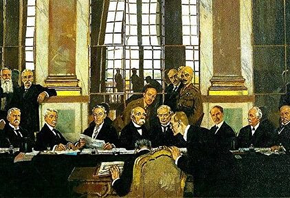 Firma del Tratado de Versalles en la Galería de los Espejos | Wikipedia