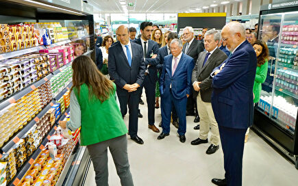 Juan Roig, en la visita de ayer | Mercadona
